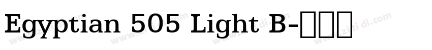 Egyptian 505 Light B字体转换